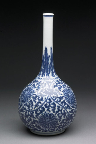 Blue and white bottle vase