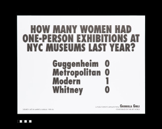 How many women artists had one-person exhibitions in NYC art museums last year?