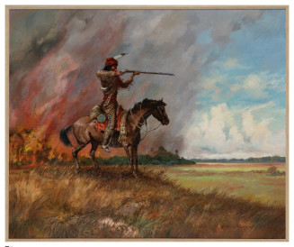 Seminole Warrior on Horseback