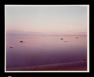 Abstracted sky and body of water.