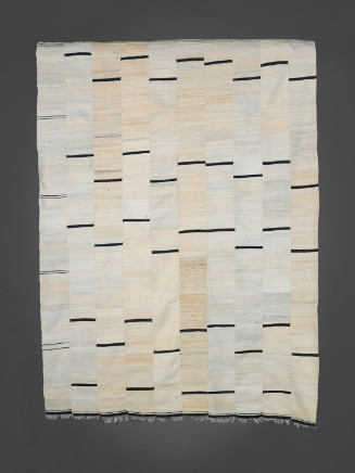 White cloth with black stripes.